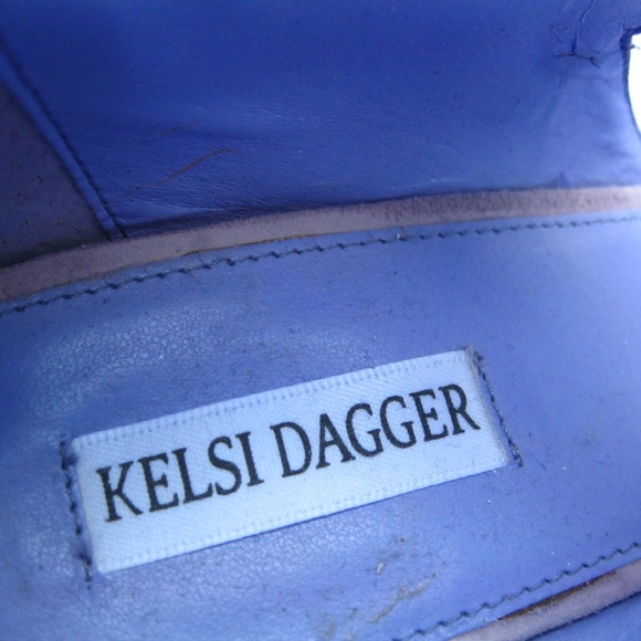 Kelsi Dagger Lavender Suede Snakeskin PeepToe Heel - Picture 7 of 8